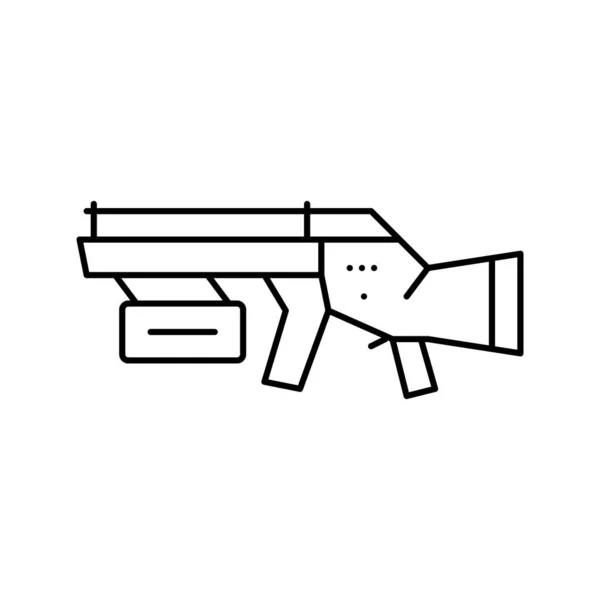 Pistool van toekomstige lijn pictogram vector illustratie — Stockvector