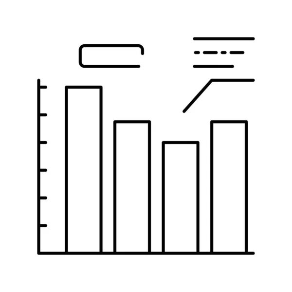 Línea de análisis infográfico icono vector signo de ilustración — Vector de stock