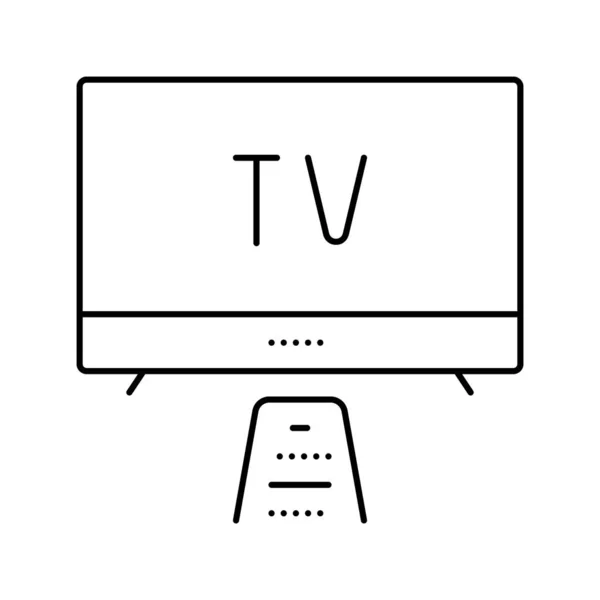 Fernsehen Linie Symbol Vektor Illustration — Stockvektor