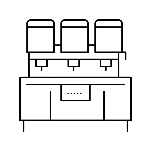 Schokoladenfüllmaschine Linie Symbol Vektor Illustration — Stockvektor