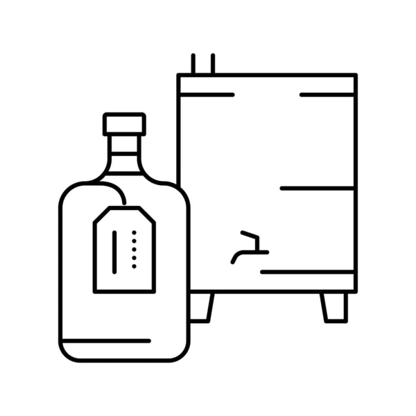 Σπιτικό εικονίδιο γραμμή αλκοόλ διάνυσμα απομονωμένη εικόνα — Διανυσματικό Αρχείο