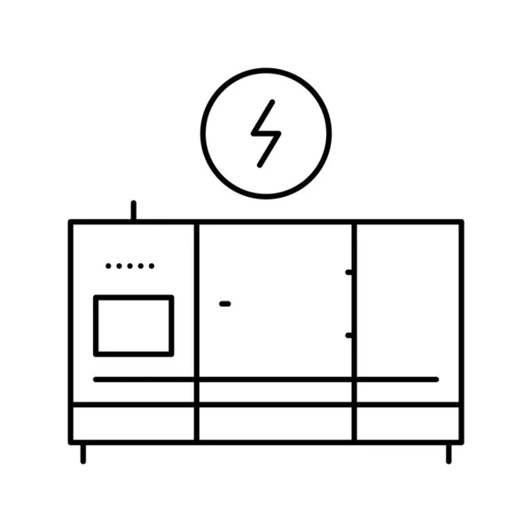 Elektrische apparatuur lijn pictogram vector zwarte illustratie — Stockvector