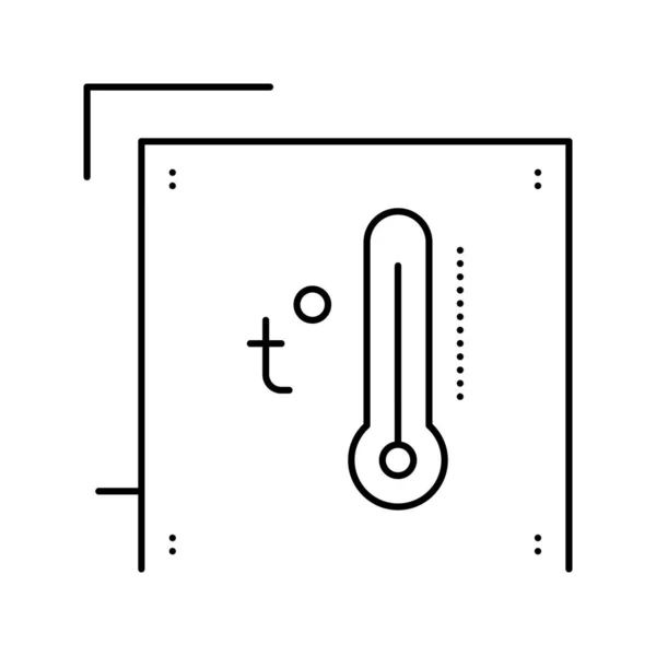 Illustrazione vettoriale dell'icona della linea di strato di conservazione della temperatura — Vettoriale Stock