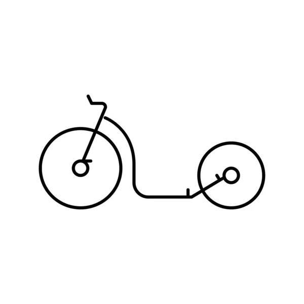 Försök cykel linje ikon vektor illustration — Stock vektor