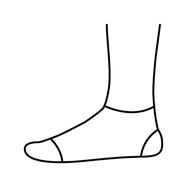 Kelebihan low sock line icon vector ilustrasi terisolasi Stok Vektor Bebas Royalti