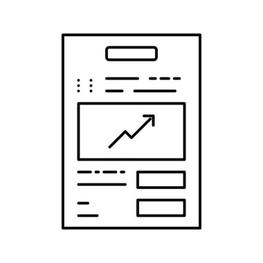Yatırım sözleşmesi çizgisi simgesi vektörü izole