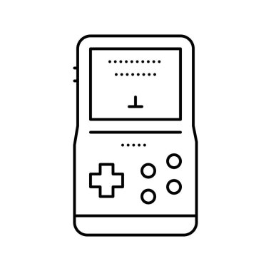 oyun ineği çizgi simgesi vektör illüstrasyon işareti