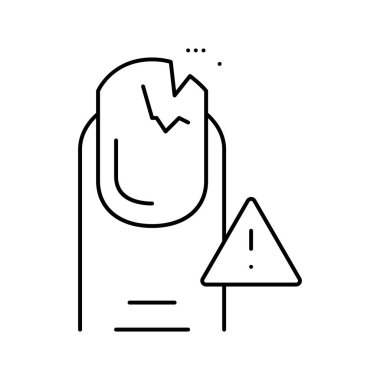 çökmüş tırnak çizgisi vektör illüstrasyonu