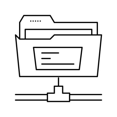 sftp dizin satırı simge vektör illüstrasyon işareti