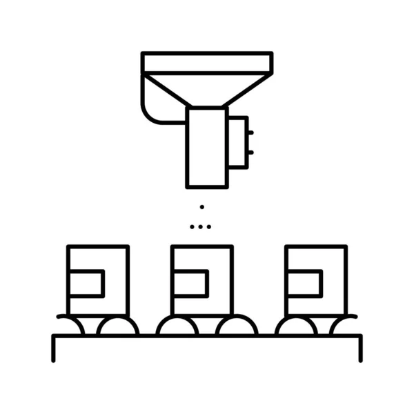 Sorteerpillen apparatuur lijn pictogram vector illustratie — Stockvector