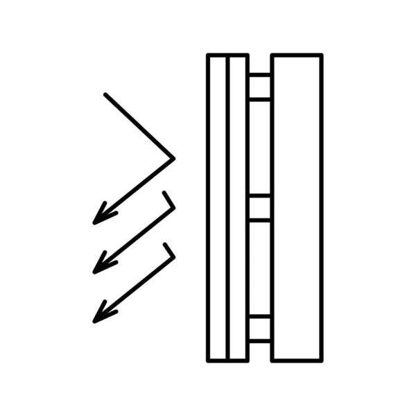 Capa a prueba de viento línea icono vector ilustración — Archivo Imágenes Vectoriales