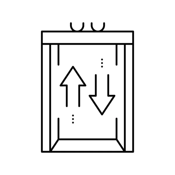 Soulever et descendre l'icône de ligne illustration vectorielle — Image vectorielle