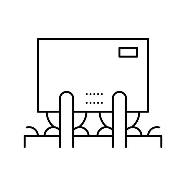 Slijpen machine lijn pictogram vector illustratie — Stockvector