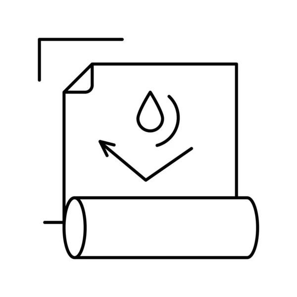 Waterdichte laag lijn pictogram vector illustratie — Stockvector