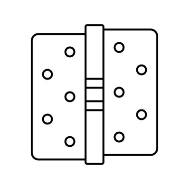 Kapı menteşeleri çizgi ikon vektör çizimi