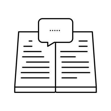 Kitap satırı ikon vektör illüstrasyonunu oku