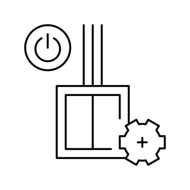 Kurulum satırı simgesi vektör illüstrasyonunu değiştir