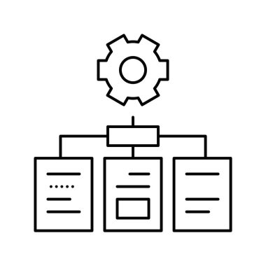 Kağıt listesi satır vektör illüstrasyonunda diyagram