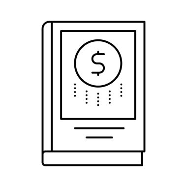 iş türü çizgisi ikon vektör illüstrasyonu