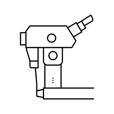 Kadın tedavisi jinekoloji çizgisi ikon vektör çizimi