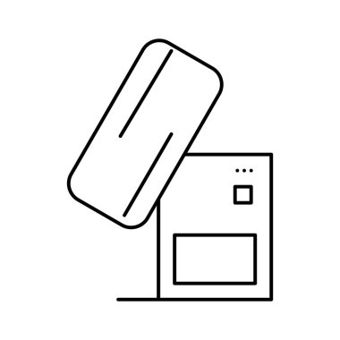 çikolata karıştırma aracı satır simgesi vektör illüstrasyonu