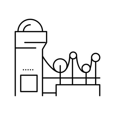 kağıt yapımı sistem hattı simgesi vektör çizimi
