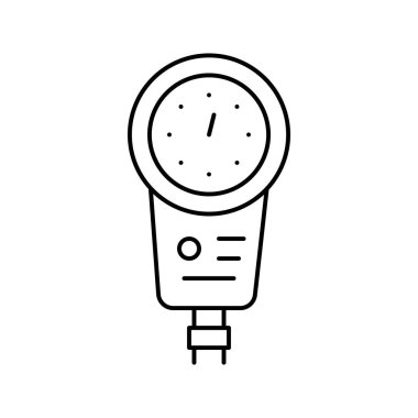 derinlik ölçer çizgi simgesi vektör illüstrasyon işareti