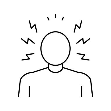 öfke psikolojik problemleri çizgi vektör gösterimi