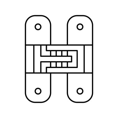 gizli menteşeler çizgi ikon vektör çizimi