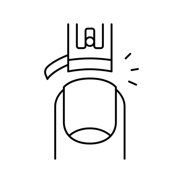 Línea de corte de uñas icono vector ilustración — Archivo Imágenes Vectoriales