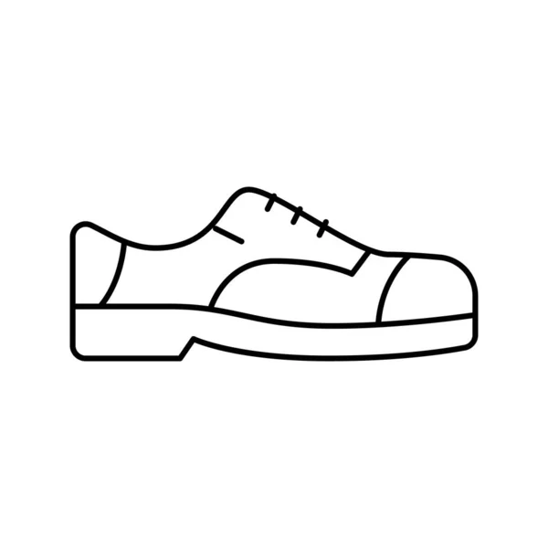 Chaussure modèle ligne icône vecteur noir illustration — Image vectorielle