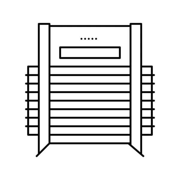 Placage séchoir machine ligne icône vectoriel illustration — Image vectorielle