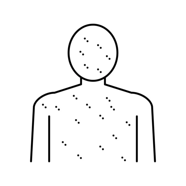 Uitslag volledige lichaam lijn pictogram vector illustratie — Stockvector