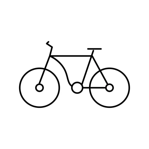 Bicicleta línea de transporte icono vector ilustración — Vector de stock