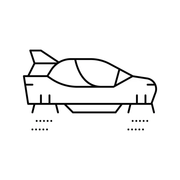 Vuelo coche línea icono vector ilustración — Archivo Imágenes Vectoriales