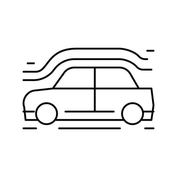 Auto Aerodynamik Testlinie Symbol Vektor Illustration — Stockvektor