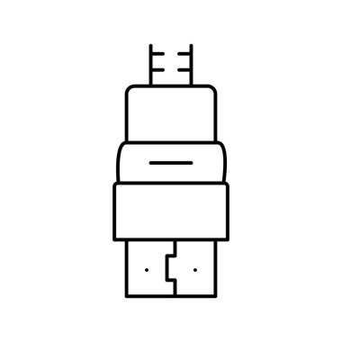 hdmi kablo hattı ikon vektör çizimi