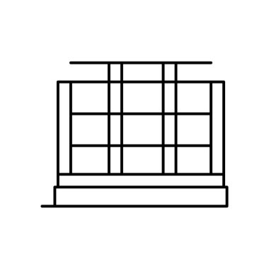 çelik çerçeve oluşturma çizgisi ikon vektör çizimi