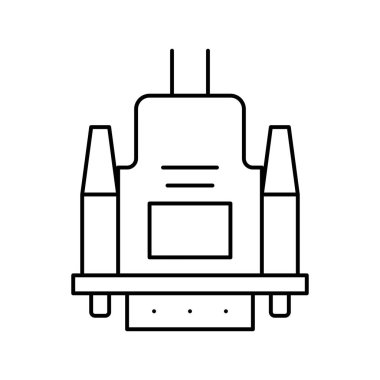 vga kablo hattı ikon vektör çizimi