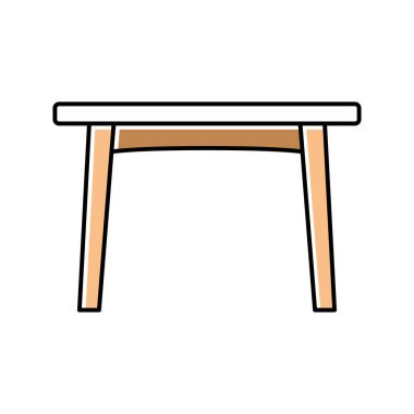 tablo akşam yemeği renk ikonu vektör illüstrasyonu