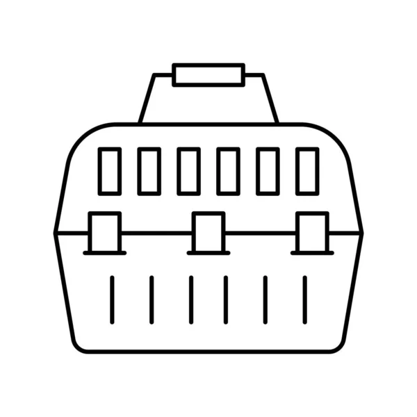 Carro jaula línea icono vector ilustración — Archivo Imágenes Vectoriales