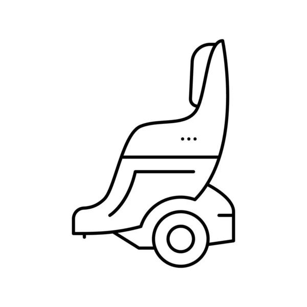 Gyroscooter mit Sitz Linie Symbol Vektor Illustration — Stockvektor