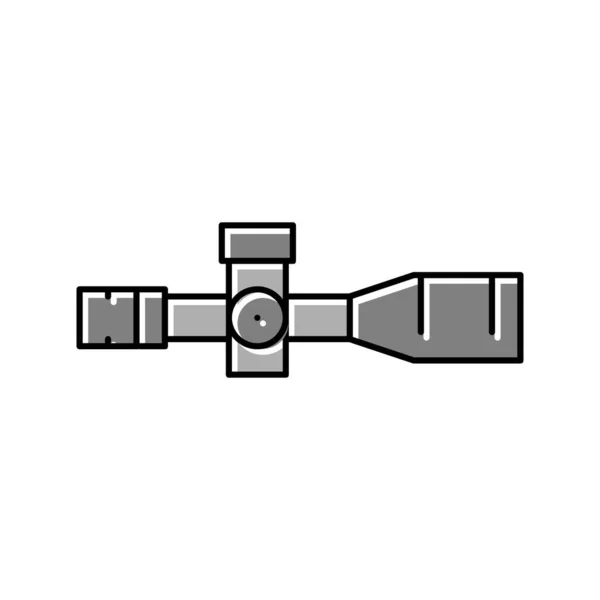 Scope weapon tool color icon vector illustration — 스톡 벡터