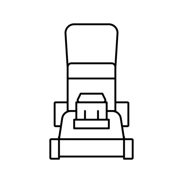 Çim biçme makinesi malzeme hattı ikon vektör illüstrasyonu — Stok Vektör