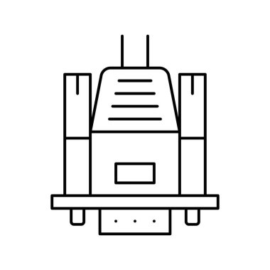 vga bilgisayar monitörü kablo hattı vektör çizimi