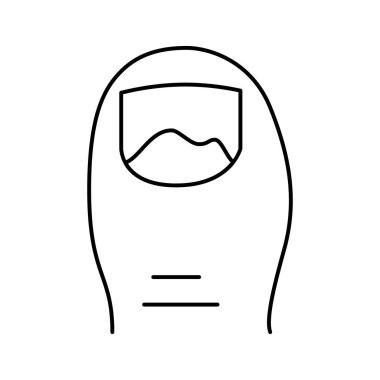 koyu benekli tırnak çizgisi vektör çizimi