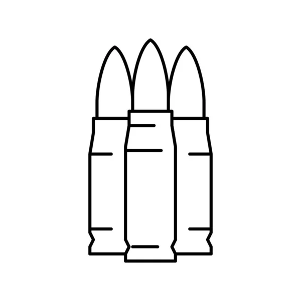 Loď ocas kulka řádek ikona vektor ilustrace — Stockový vektor