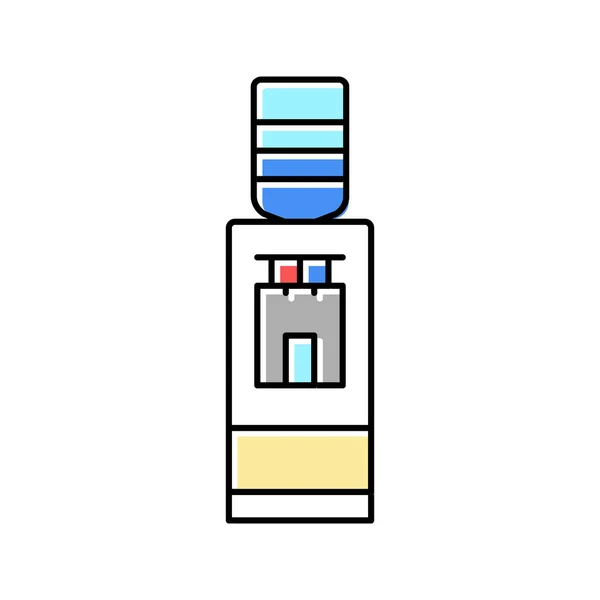Illustrazione vettoriale dell'icona a colori dell'attrezzatura del dispositivo di raffreddamento ad acqua — Vettoriale Stock