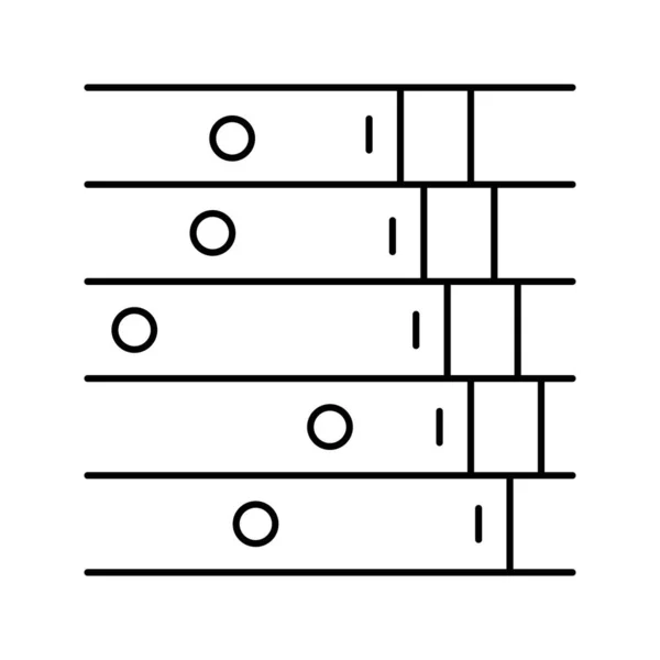 Strecke von oben nach oben Ansicht Linie Symbol Vektor Illustration — Stockvektor