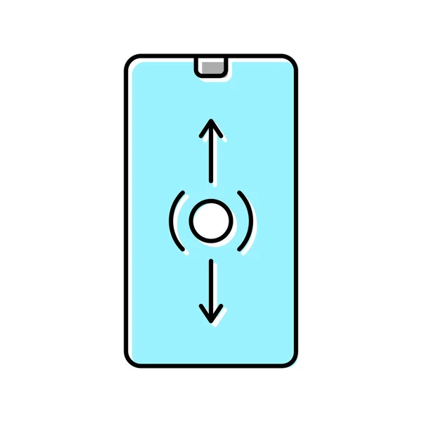 Ilustração de vetor de ícone de cor de rolagem móvel — Vetor de Stock